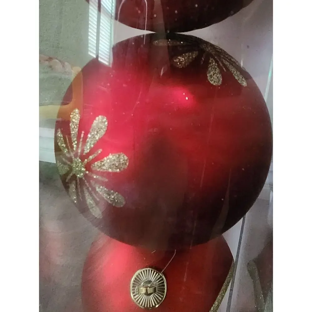 CG Hunter Outdoor Christmas Red Ornaments 6 Pack 5.9